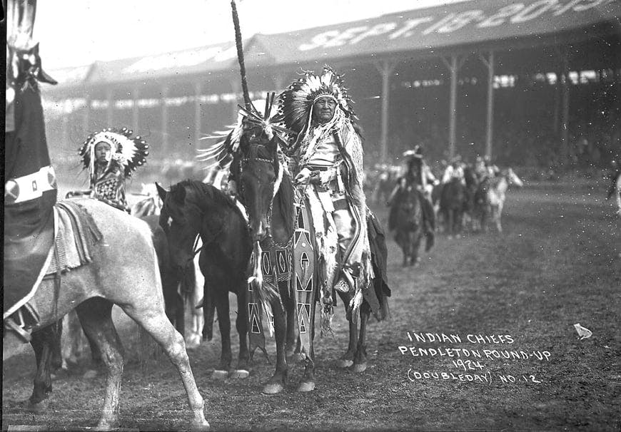 Indian Chiefs Pendleton Round-Up 1924 by Ralph R. Doubleday