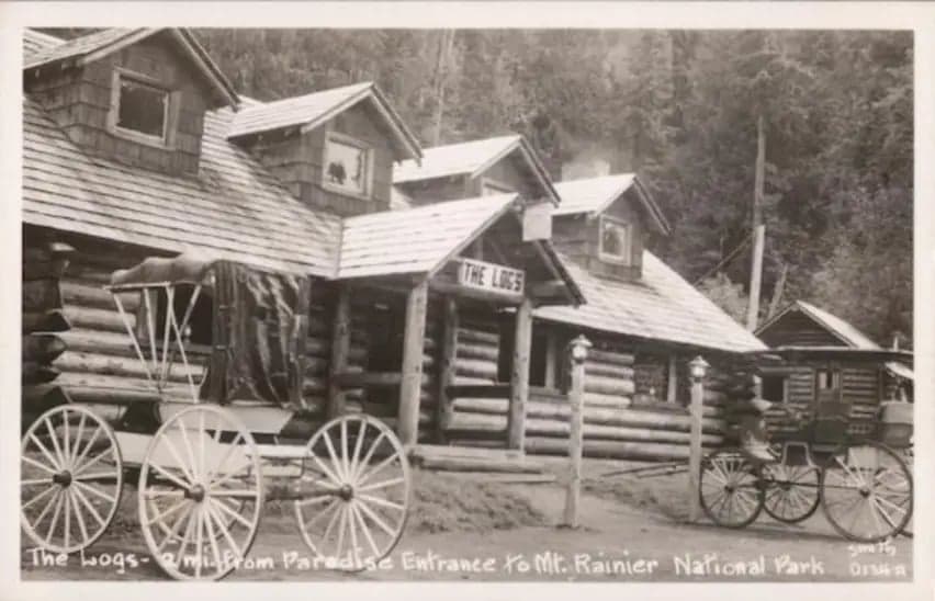 The Logs - Two Miles from Paradise Entrance to Mt Rainier National Park