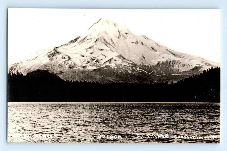 Mt. Hood Oregon,  ALT 11,225ft RPPC Cross & Dimmitt Real Photo Postcard
