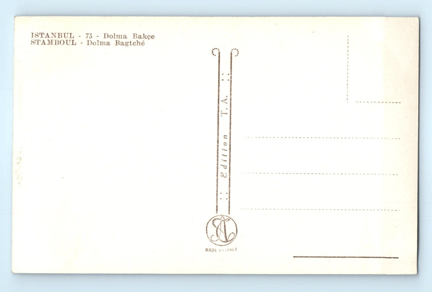 c.1910 OTTOMAN EMPIRE - CONSTANTINOPLE - DOLMA BAGTCHE PALACE & MOSQUE RPPC