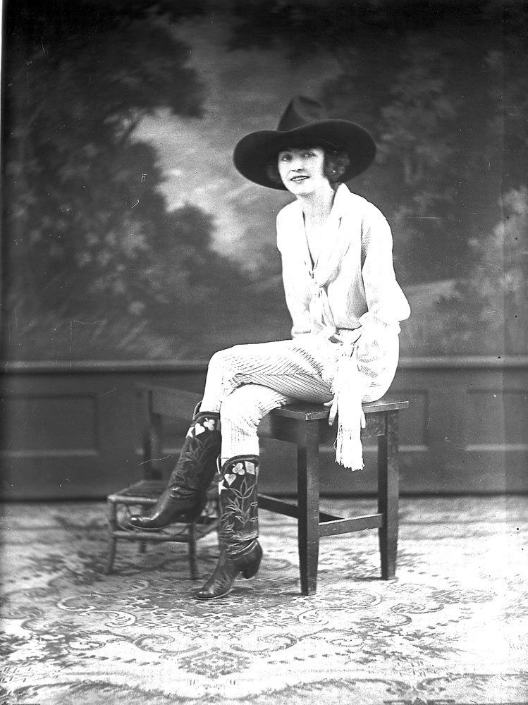 Beautiful Cowgirl in Studio Style Portrait by Ralph R. Doubleday
