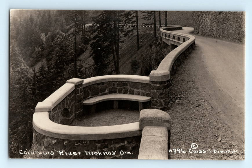 Columbia River Highway, Oregon OR #396 RPPC Real Photo Postcard Unposted c.1915