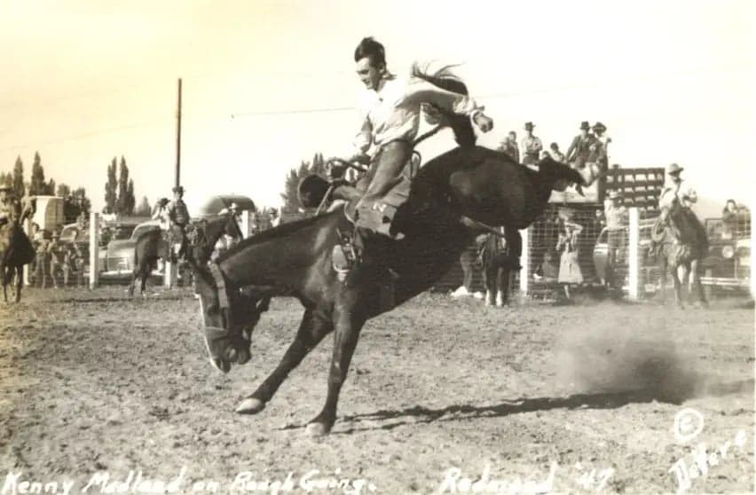 c.1947 Kenny Medland on Rough Going in Redmond California.