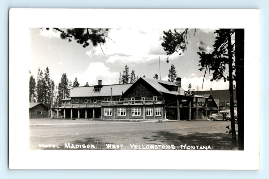 Madison Hotel West Yellowstone Montana Real Photo Postcard RPPC